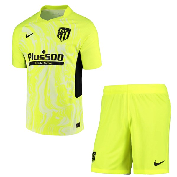 Camiseta Atletico Madrid Tercera Equipación Niños 2020-2021 Verde Fluorescente